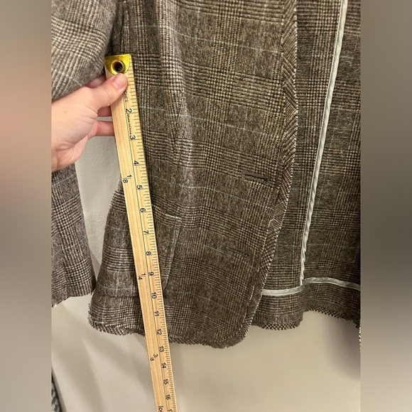 Banana Republic Blazer Wool Blend Women’s 4 Y2K Plaid Brown - Picture 13 of 13